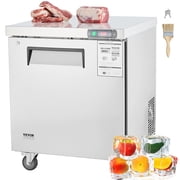 VEVOR 28" Commercial Frozen Refrigerator Sandwich & Salad Prep Table, 7.4 Cu. Ft Stainless Steel Refrigerated Food Prep Station with 1 Door, Frost Free Refrigerator