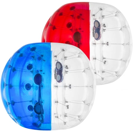 VEVOR 2PC Inflatable Bumper Balls, 5 ft / 1.5m Diameter , Bubble Soccer Balls , Blow Up in 5 Min , Inflatable Zorb Balls for Adults or Children ( Red & Blue )