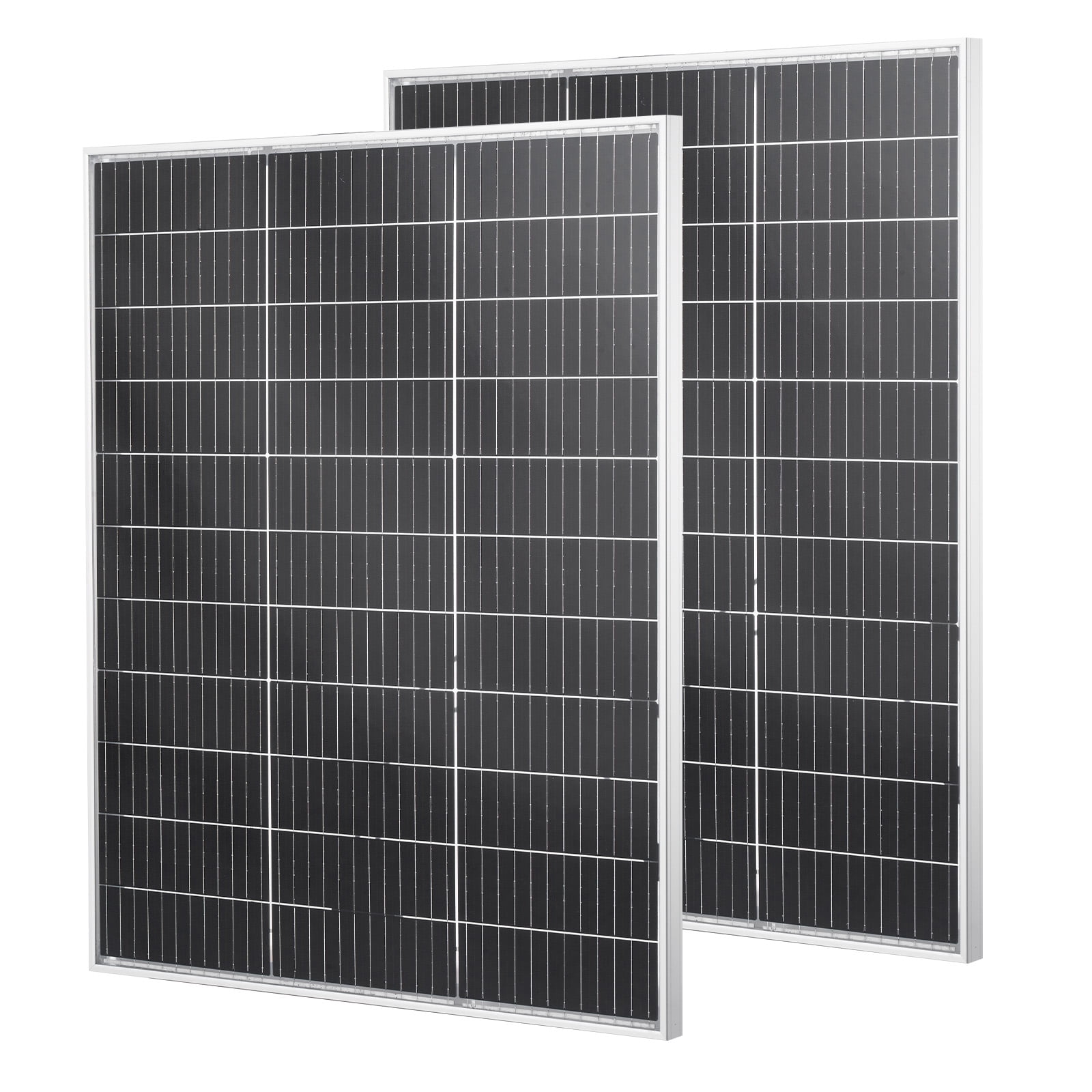 VEVOR 2PCS 100W Bifacial Solar Panels, 23% High-Efficiency N-Type Monocrystalline PV Module with MC4 Output & Aluminum Frame, IP67 Waterproof Solar Panel for Car Boat RV Flat Rooftop Off-Grid