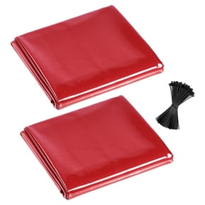 VEVOR 2PCS Welding Curtains, 6 x 8FT Welding Screen Curtain, Flame-Resistant Vinyl Safety Protective Screen with 6-Level UV Protection & Hanging Holes, Portable for Workshop/Industrial Use, Red