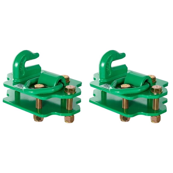VEVOR 3/8" Tractor Bucket Hooks Grade 70 Forged Steel 2 Pack Grab Hooks Green