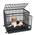 thumbnail image 1 of VEVOR 3-Door Heavy Duty Dog Crate for Indoor & Outdoor with Lockable Wheels and Removable Tray 46.9"*31.9*39inches, 1 of 5