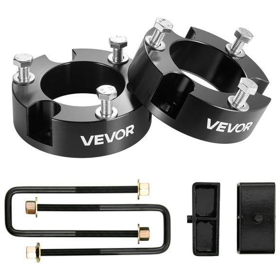 VEVOR 3 Inch Front and 2 Inch Rear Leveling Lift Kit for 2005-2021, 2022, 2023 Toyota Tacoma 2WD/4WD, Chassis Level Kit with 2 Front Strut Spacers,2 Rear Lift Blocks,4 U-Bolts,Suspension Level Kit