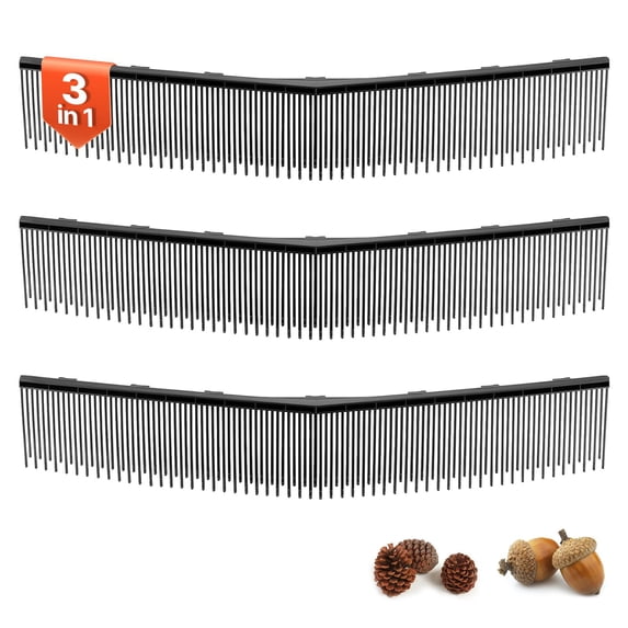 VEVOR 3 Packs Lawn Sweeper Brush Replacement, Compatible with VEVOR 26 in Lawn & Leaf Collector Sweepers, Yard Sweeper Brush Paddle with Durable V-Shaped Bristles for Easy Grass Leaf Cleanup