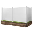 thumbnail image 1 of VEVOR 3 Panels Outdoor Privacy Screen, 50 x 50 in Air Conditioner Fence with 27.6 in Ground Stakes, Pool Equipment Enclosure, Horizontal Vinyl Privacy Fence, Ideal for Trash Can and A/C Units, White, 1 of 9