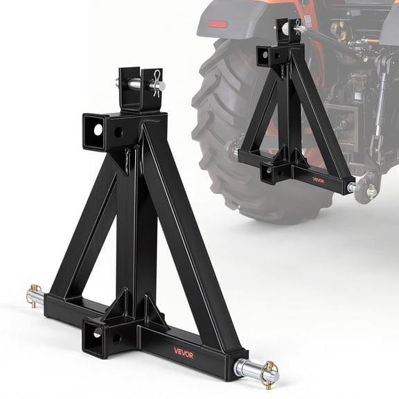 VEVOR 3 Point Trailer Hitch with 2" Receiver, 3 Pt Quick Hitch Attachment, Tractor Tow Drawbar Adapter, Compatible with Category 1, Kubota, Mahindra, Ford, Yanmar, John Deere, Massey Ferguson, Tracto