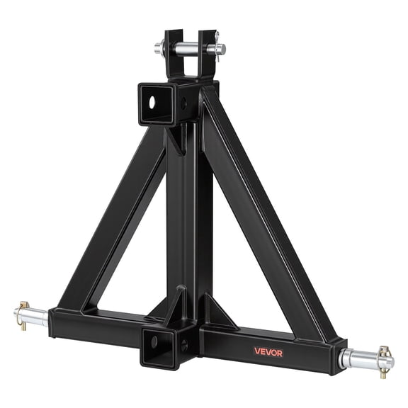 VEVOR 3 Point Trailer Hitch with 2" Receiver, 3 Pt Quick Hitch Attachment, Tractor Tow Drawbar Adapter, Compatible with Category 1, Kubota, Mahindra, Ford, Yanmar, John Deere, Massey Ferguson, Tracto