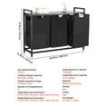 thumbnail image 1 of VEVOR 3 Section Laundry Sorter, Large Laundry Hamper with Metal Frame and Wooden Tabletop, Freestanding Storage Organizer Baskets with Pull-Out 600D Oxford Cloth Bags for Dirty Clothes, Bathroom, 1 of 8