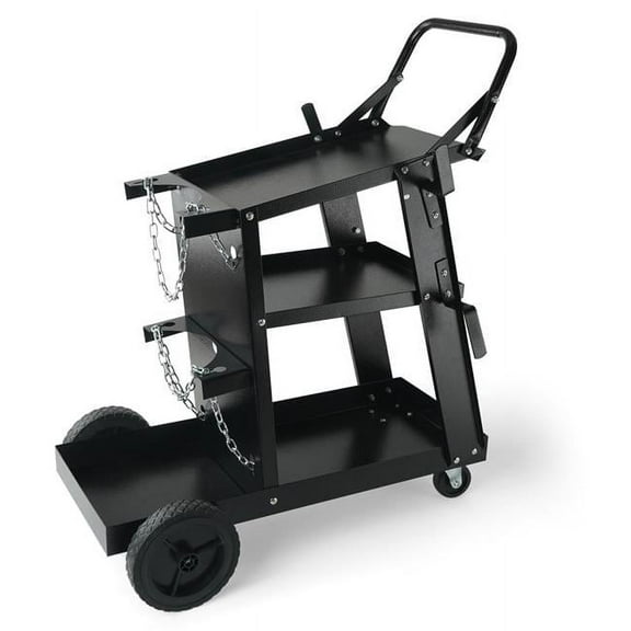 VEVOR 3-Tier Welding Cart, 360 Swivel Wheels,400 lbs Capacity