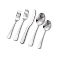 thumbnail image 1 of VEVOR 30-Piece Silverware Set, Food-Grade Stainless Steel Flatware Utensils, Mirror Finished Cutlery Set, Dishwasher Safe Eating Tableware for Kitchen Home, Service for 6, Include Knife Fork Spoon, 1 of 9