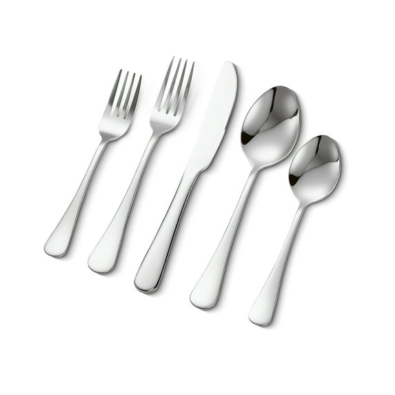 VEVOR 30-Piece Silverware Set, Food-Grade Stainless Steel Flatware Utensils, Mirror Finished Cutlery Set, Dishwasher Safe Eating Tableware for Kitchen Home, Service for 6, Include Knife Fork Spoon