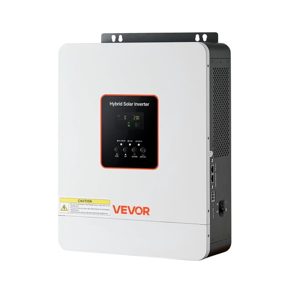 VEVOR 3000W Hybrid Solar Inverter, 24V DC to 230V AC, Pure Sine Wave Power Inverter Charger, Built-in 80A MPPT Solar Controller, Compatible with Lead Acid Lithium Battery, for Home, Camper, off-Grid