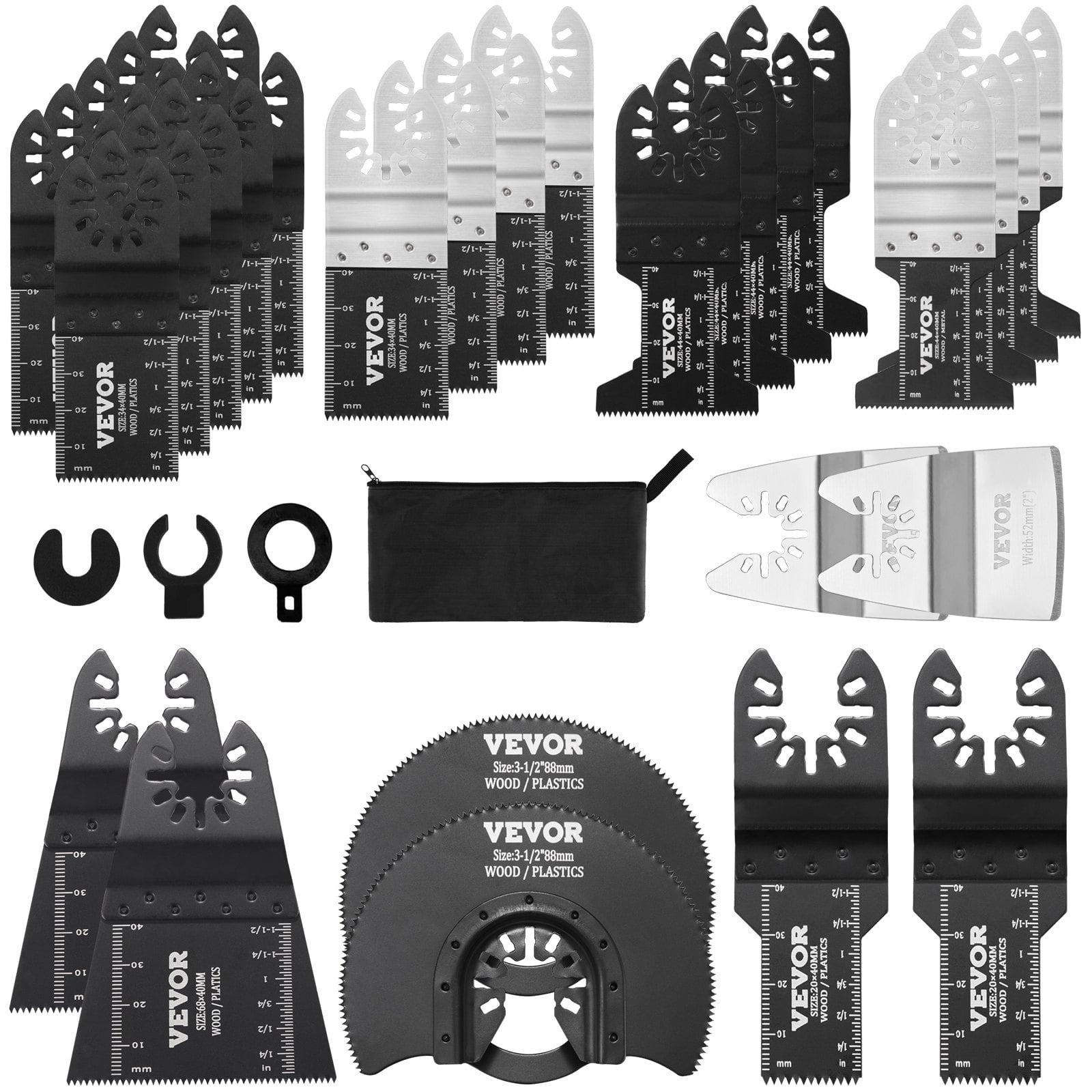 Master Kit Blade 30PCS Multi Tool Blades Kits, Universal Quick Release Oscillating Saw ...