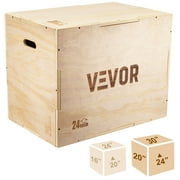 VEVOR 30x20x24 Wood Plyo Box 441LB Capacity Exercise Box Plyometric Jump Box with Internal Cross Bracing Plyo Box for Crossfit Training Plyometric Boxes for MMA or Plyometric Agility