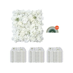 VEVOR 3D Flower Wall Panel, 24 Pcs 15 x 15 inch, Artificial Floral Wall Background Mesh Backing Mat,Seamless Design&Easy InstallationWhite