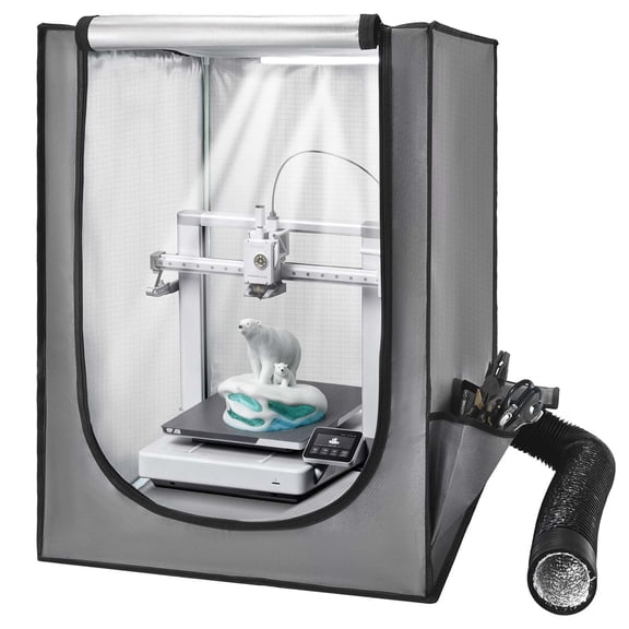 VEVOR 3D Printer Enclosure with Ventilation, Dustproof Waterproof Oxford Cloth Resin 3D Printer Tent, Constant Temperature Protective Case with LED,Compatible with Photon Mono/Mars 3, FDM/LCD Printer