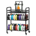 thumbnail image 1 of VEVOR 3D Printer Filament Storage Rack, 3 Tier Heavy Duty Storage Shelf, Rolling Filament Spool Holders Racks with Wheels, Filaments Organzied for 3D Printing Station, Office, Workshop (Shelf Only), 1 of 9