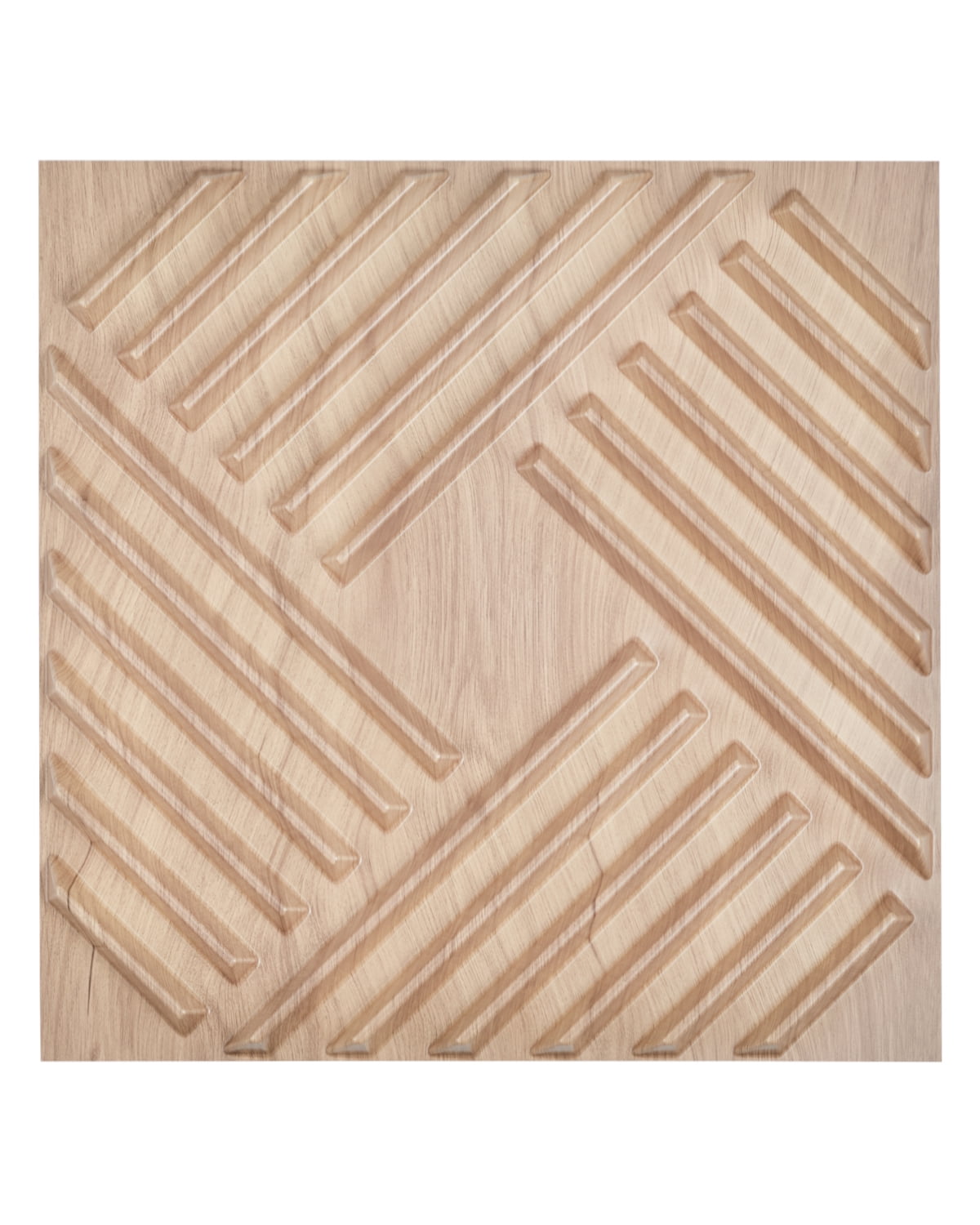 VEVOR 3D Wall Panels,12-Pack 19.7 x 19.7 in PVC Modern Art Minimalist Salt Tiles, 32 Sq.Ft Coverage Accent Wall Panel,Interior Home Decor for Ceiling, Bedroom, Living & Gaming Room, Light Wood Color