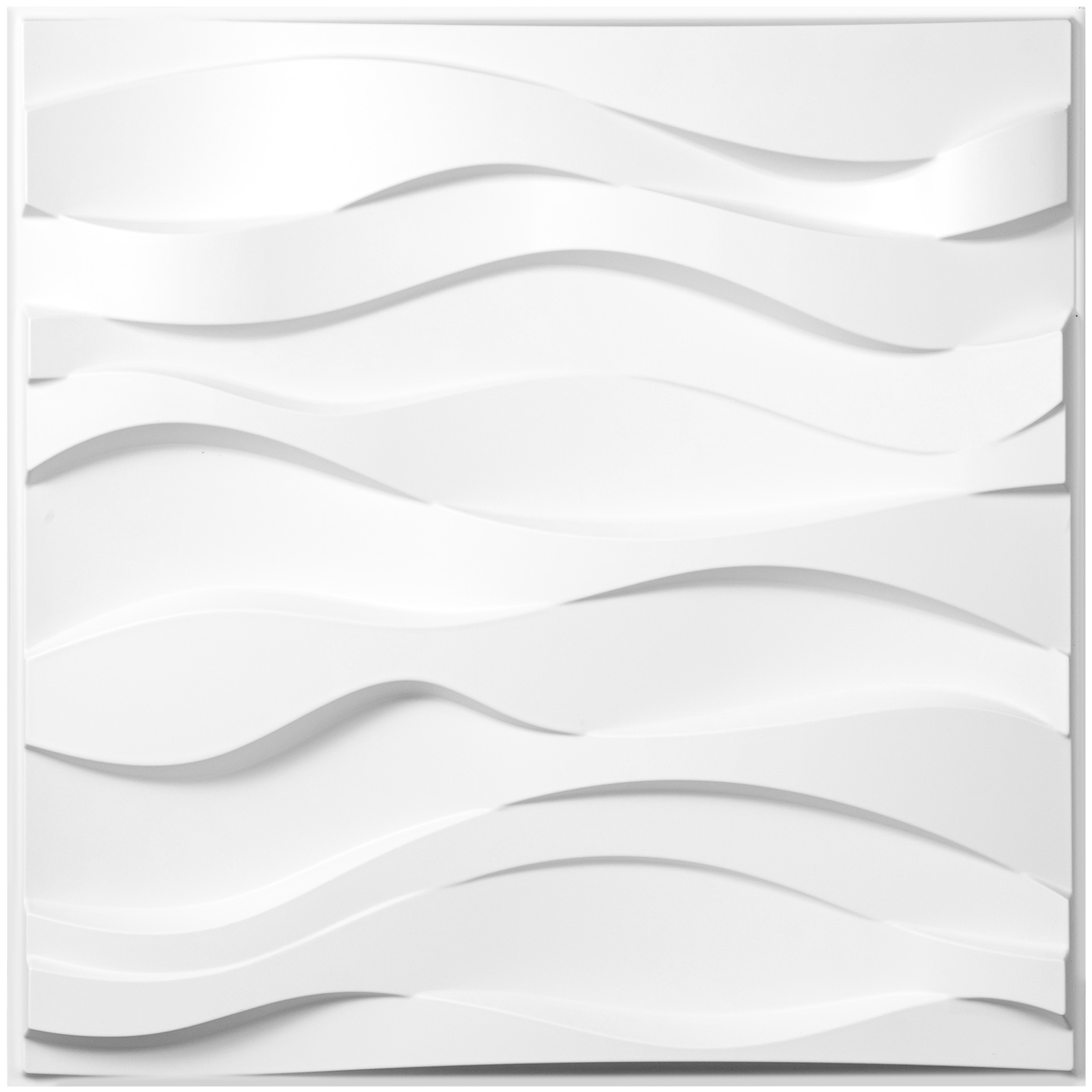 VEVOR 3D Wall Panels 13 Pack Wall Panels PVC Decorative Wall Panels for 32 sqft Area Wall Panels for Interior Wall Decor Big Wave Style 3D Wall Tiles White 3D Wall Art Paintable Modern Wall Panel - image 1 of 9