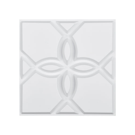 VEVOR 3D Wall Panels,33-Pack 11.81 x 11.81 in PVC Modern Art Minimalist Floral Tiles, 32 Sq.Ft Coverage Accent Wall Panel, Interior Home Decor for Ceiling, Bedroom, Living & Gaming Room, Matte White