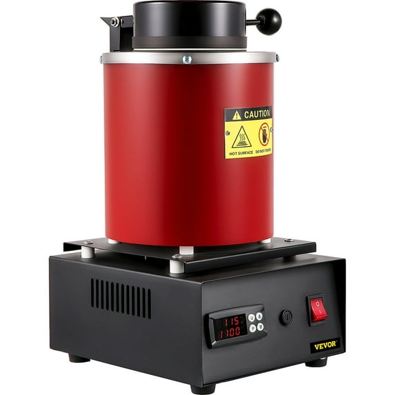 VEVOR 3KG Digital Electric Melting Furnace, 1750W Gold Smelter with Graphite Crucible for Melting Gold, Silver, Copper