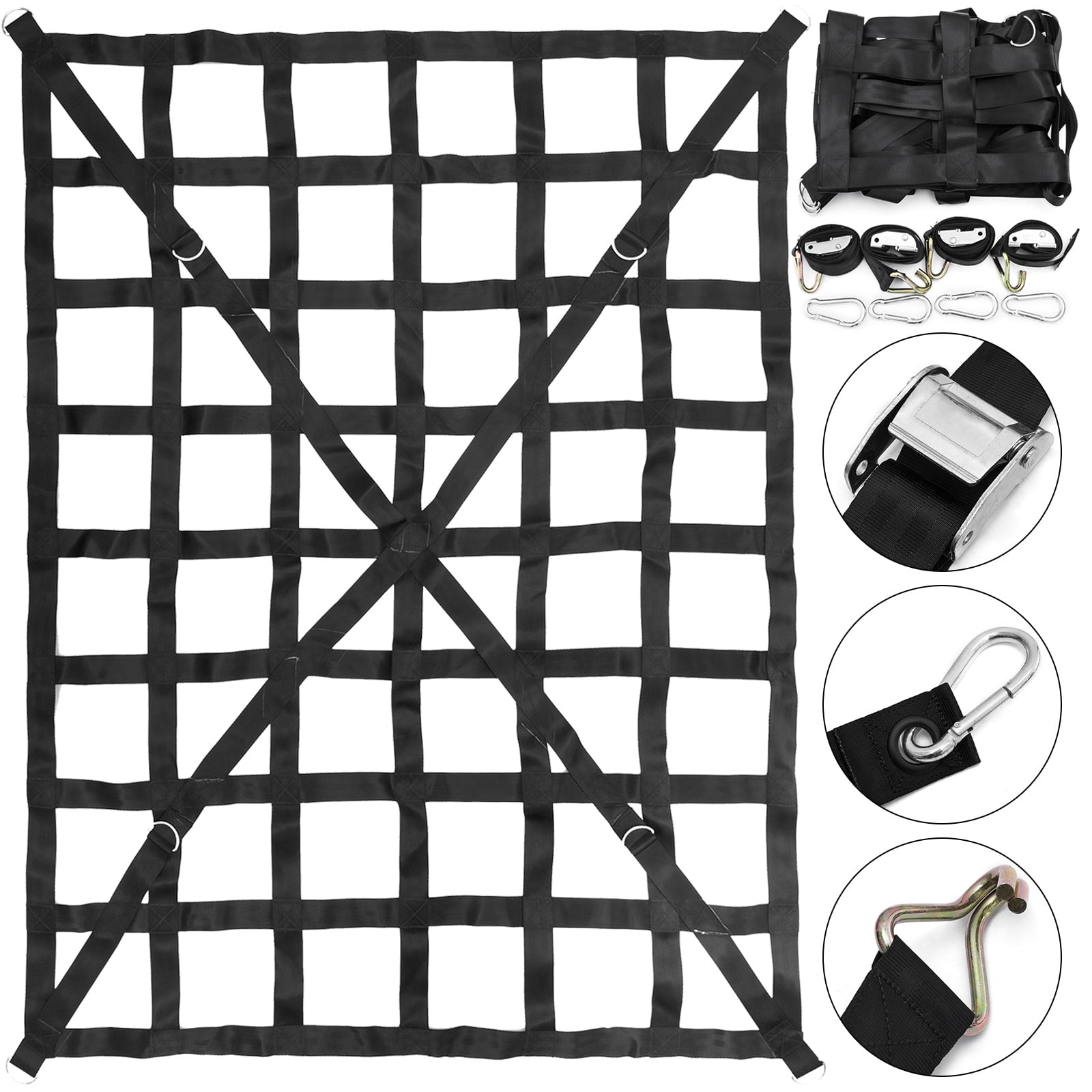 Heavy Duty 50 x 16 Tailgate Net with 1 Cam Buckle Adjustable