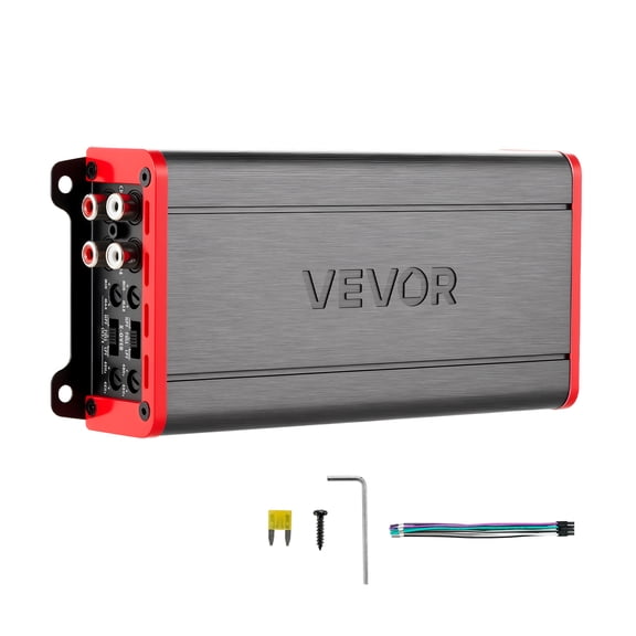 VEVOR 4 Channel Car Audio Amplifier 2 Ohm Stable Bridgeable Class D Full Range Amp Max Power 4 x 272W @ 4 Ohm / 4 x 400W @ 2 Ohm for Car SUV Truck Off-Road