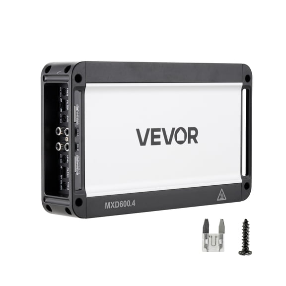 VEVOR 4 Channel Car Audio Amplifier 2 Ohm Stable Bridgeable Class D Full Range Amp Max Power 4 x 420W @ 4 Ohm / 4 x 600W @ 2 Ohm for Car SUV Truck Off-Road