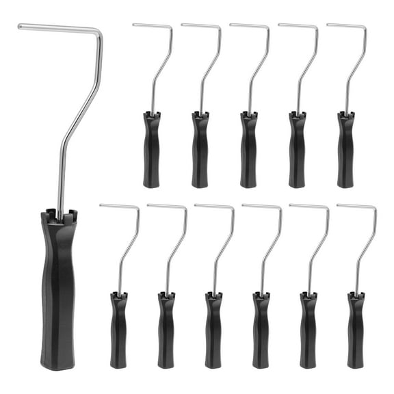 VEVOR 4 Inch Paint Roller Frame, Paint Handles Fits 4 in Mini Roller, Painting Supplies for Wall House Homes, Lightweight Mini Rollers Tools for Ceiling Small Areas Edges and Corners, 12 Pack, Black