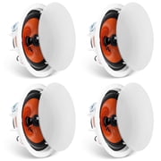 VEVOR 4 PCs 8 Inch in Ceiling Speakers, 100-Watts, Flush Mount Ceiling & in-Wall Speakers System with 8ΩImpedance 89dB Sensitivity, for Home Kitchen Living Room Bedroom or Covered Outdoor Porches