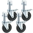 thumbnail image 1 of VEVOR 4 Pack 5" Scaffolding Rubber Swivel Caster Wheels with Dual Locking Heavy Duty Casters 1", 1 of 9