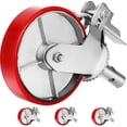 thumbnail image 1 of VEVOR 4 Pack 8" Scaffold Casters, Casters Wheels Set, Heavy Duty 4400LBS Per Set- Locking Stem Casters with Brake, Red, 1 of 9