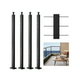 thumbnail image 1 of VEVOR 4-Pack Cable Railing Post, 42x2x2 In Horizontal-Hole Deck Railing Post with Pre-Drilled Holes, Stainless Steel Cable Rail Post with Horizontal and Curved Bracket, Black, 4JZLGZXHS106URZU0001V0, 1 of 9