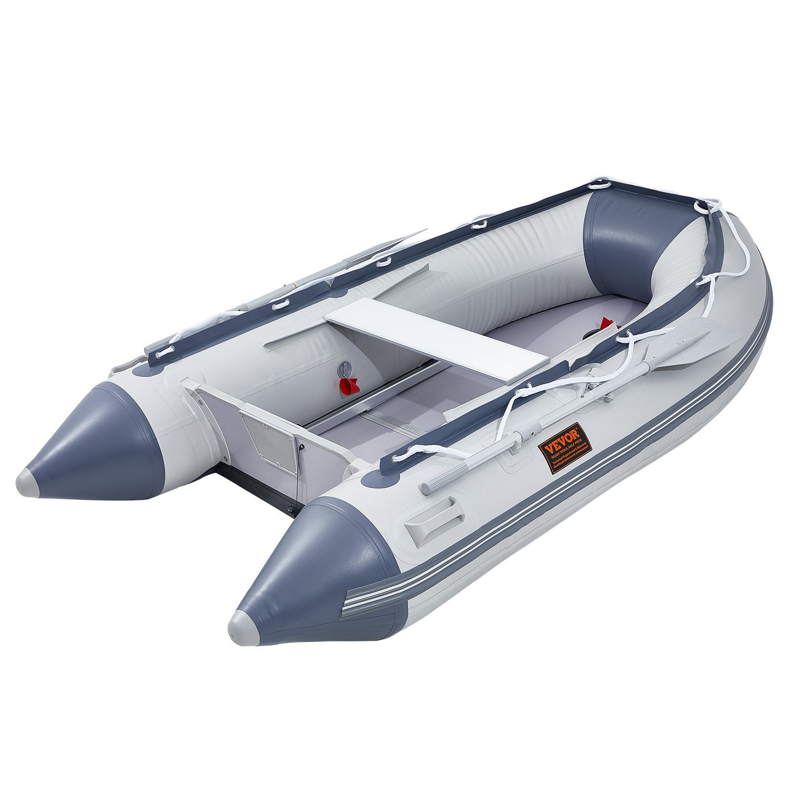 VEVOR 4Person Inflatable Dinghy Boat, 1000 lbs Capacity Transom Sport