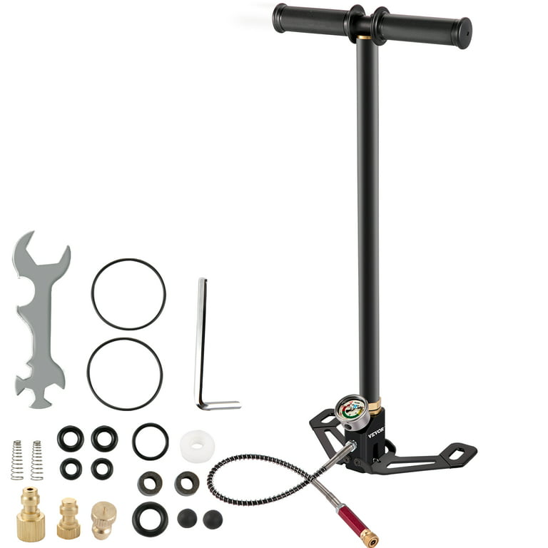 VEVOR 4 Stage PCP Hand Pump,6000psi High Pressure Pump with  Gauge,Multi-Purpose Gun Pump,Stainless Steel PCP Pump for PCP,Paintball and  HPA Tanks 