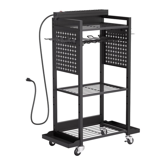 VEVOR 4-tier Tool Organizer Cart with Charging Station Garage Cart on Wheels