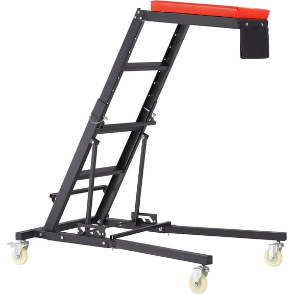 VEVOR 400 LBS Capacity High Top Automotive Creeper, 42.5"-64.8" Engine Creeper, 4 Swivel Wheels, Padded Deck for Garage/Workshop Repair
