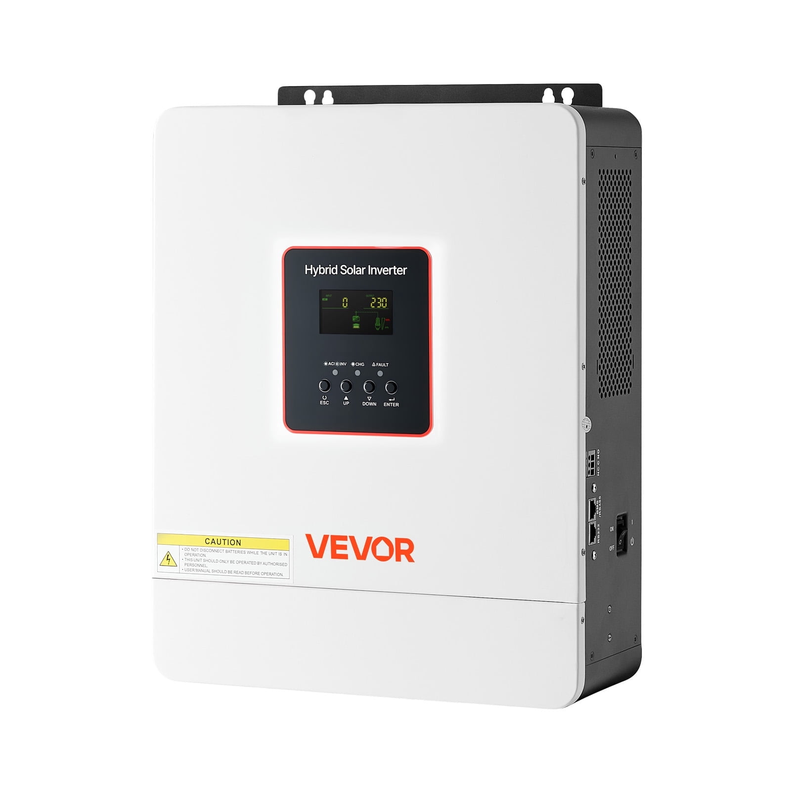VEVOR 4000W Hybrid Solar Inverter, 24V DC to 230V AC, Pure Sine Wave Power Inverter Charger, with Built-in 120A MPPT Solar Controller, WiFi Module, Single-Phase,for Lead Acid Lithium Battery off-Grid