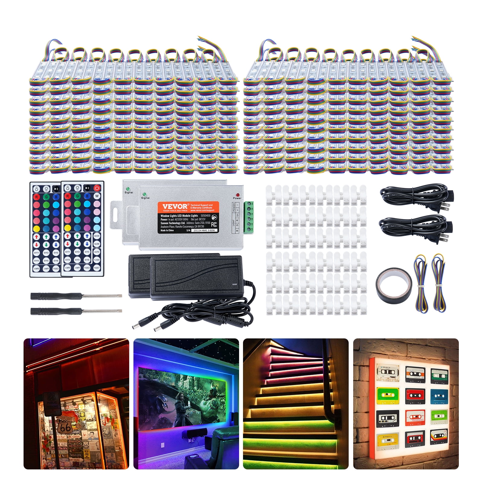 Storefront Led Light VEVOR 400PCS LED Storefront Lights, 207 ft, LED Module Lights, 5050 SMD ...