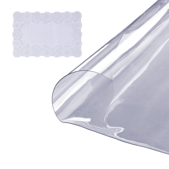 VEVOR 42in & 48in Round Clear Table Cover 1.5mm PVC Waterproof Protector for Desks & Dining Tables 42 inch