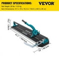 thumbnail image 1 of VEVOR 48 Inch Manual Tile Cutter, Tile Cutter Tools with Single Rail & Double Brackets, 3/5 in Cap with Precise Laser Guide, Snap Tile Cutter for Precision Cutting Porcelain Tiles Industr, 1 of 10