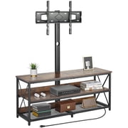 VEVOR 48" TV Stand with Mount for up to 75 in TVs, Entertainment Center with Power Outlet, Height Adjustable TV Console 