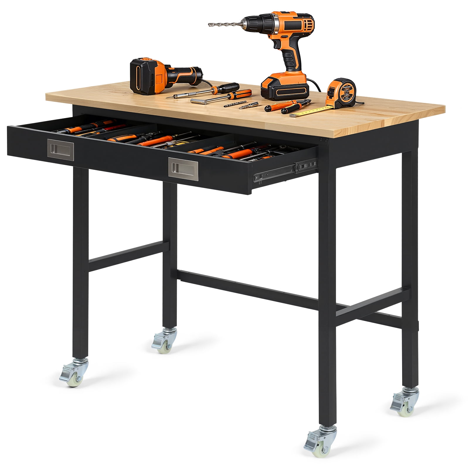 VEVOR 48-inch Workbench, 1500 lbs Load Capacity, Garage Workbench with ...