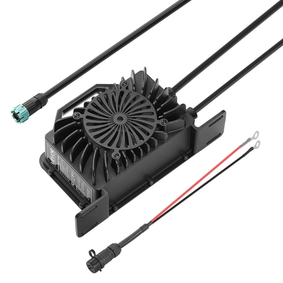 VEVOR 48V 18A Lithium Battery Charger, 58.4V, AC-DC LiFePO4 Smart Charger, with Waterproof Connector, LED Indicator, 0V Activation, for LiFePO4 Deep Cycle Rechargeable Batteries of Boat, RV, IP68