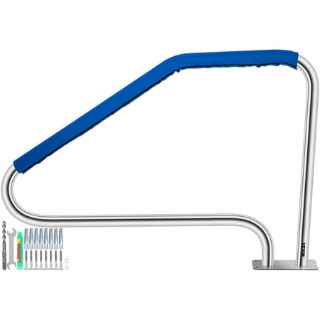 VEVOR Swimming Pool Handrail Stainless Steel with Quick Mount Base Plate