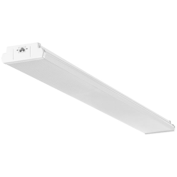 VEVOR 4FT LED Wraparound Light, 50W, 5500LM Flush Mount LED Shop Light, 3000K/4000K/5000K Adjustable LED Kitchen Ceiling Lighting Fixtures for Garage Office Laundry Fluorescent Tube Replacement, ETL