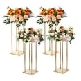 thumbnail image 1 of VEVOR 4PCS Gold Metal Column Wedding Flower Stand, 31.5inch High With Metal Laminate, Vase Geometric Centerpiece Stands, Cylindrical Floral Display Rack for Events Reception, Party Road Leads, 1 of 9