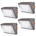 thumbnail image 1 of VEVOR 4PCs LED Wall Pack Lights, 120W 11000LM, 5000K Commercial Outdoor Lights Security Lighting Fixture, with Intelligent Light Sensing 240 LED beads Energy Saving for Garages Yards, 1 of 9