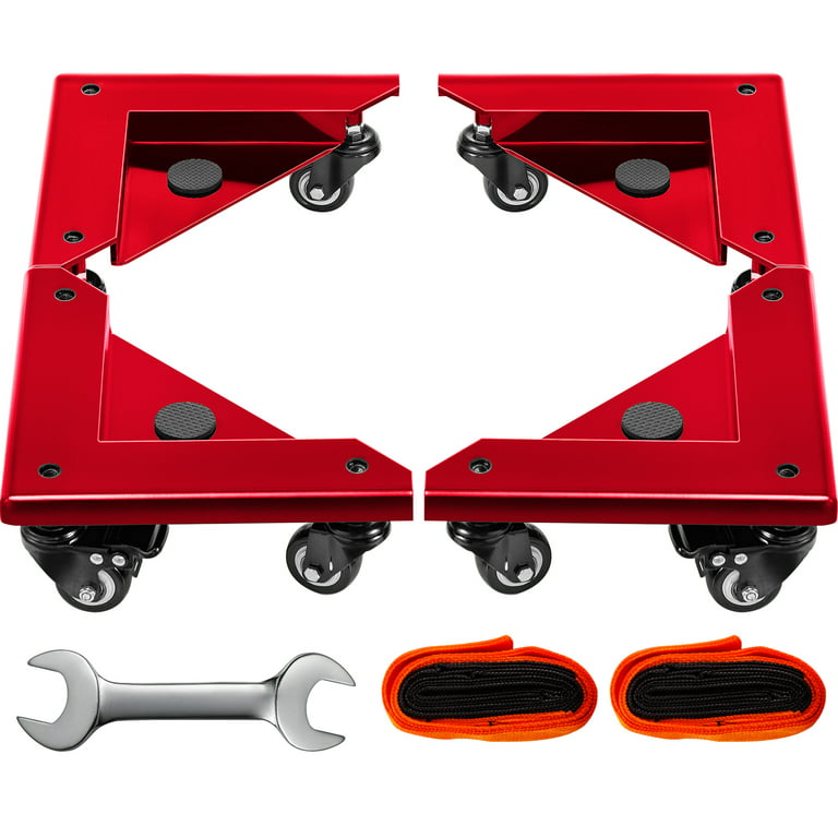 VEVOR 4pcs Furniture Dolly , Corner Mover 1380 LBS Load Capacity, Cabinet  Movers Set of 4 with Fixed Rope, for Lifting and Moving Furniture, Pool  Table, Low Profile Safe,Red 