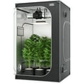 thumbnail image 1 of VEVOR 4x4 Grow Tent, 48'' x 48'' x 80'', High Reflective 2000D Mylar Hydroponic Growing Tent with Observation Window, Tool Bag and Floor Tray for Indoor Plants Growing, 1 of 9